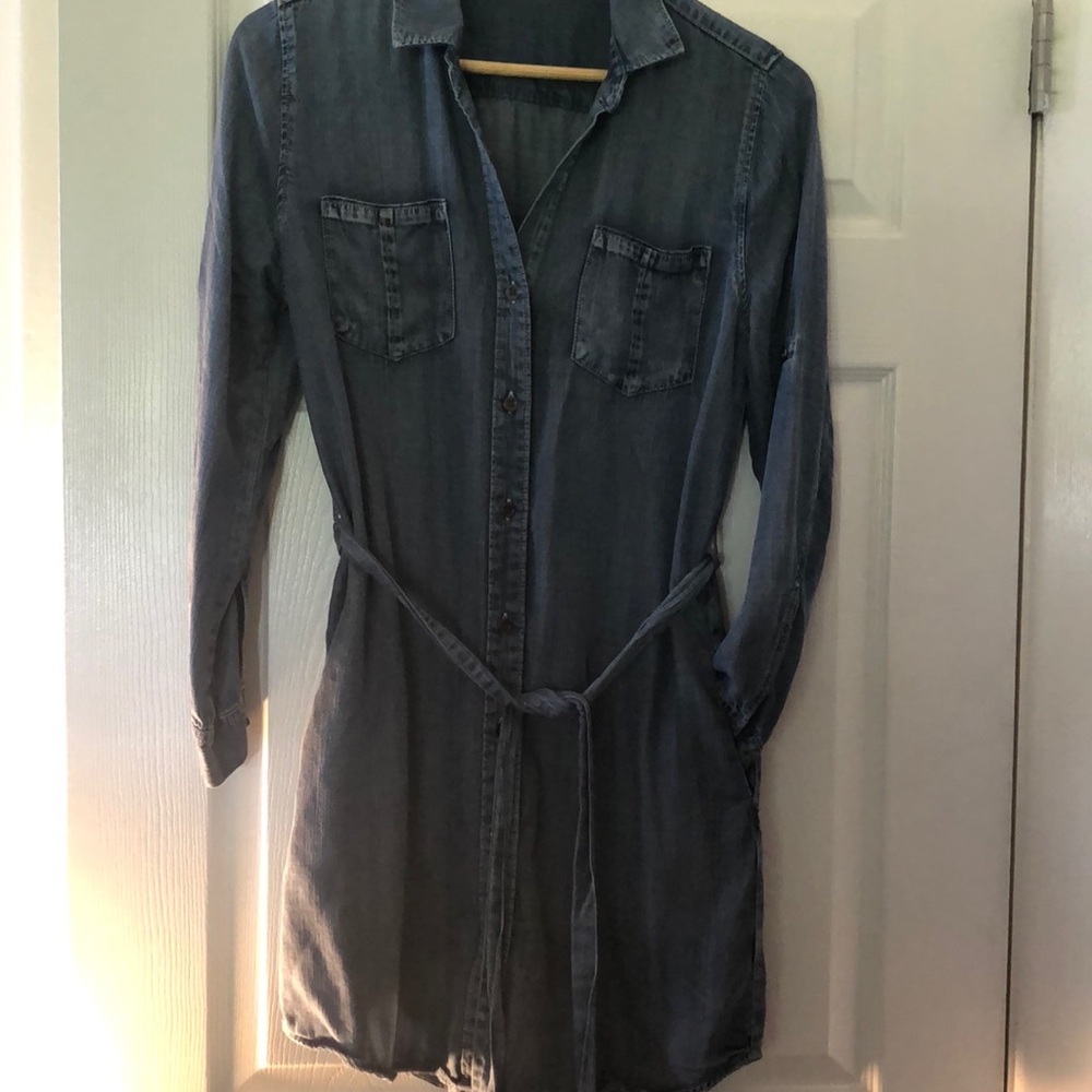 Denim Style Dress with Pockets👗